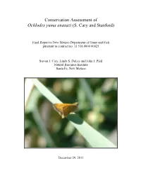 Conservation Status of Ochlodes Yuma Anasazi Cary and Stanford