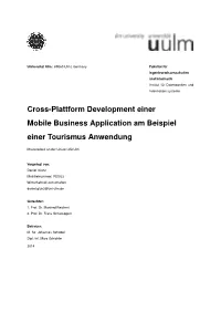Cross-Plattform Development Einer Mobile Business Application Am Beispiel Einer Tourismus Anwendung
