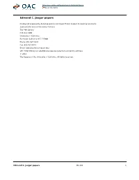 Edmund C. Jaeger Papers