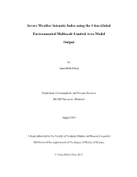 Forecasting Severe Weather Using