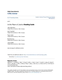 In the Place of Justice Reading Guide