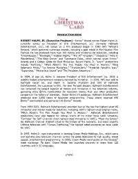 PRODUCTION BIOS ROBERT HALMI, JR. (Executive Producer