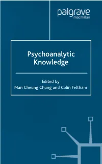 Psychoanalytic Knowledge