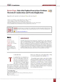 Review Paper:Role of the Popliteal Fossa in Knee Problems