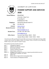 Student Support and Services 2020