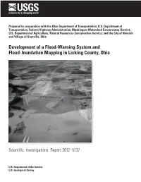 Development of a Flood-Warning System and Flood-Inundation Mapping in Licking County, Ohio
