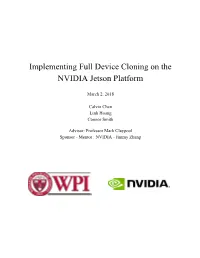 Implementing Full Device Cloning on the NVIDIA Jetson Platform