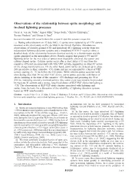 Observations of the Relationship Between Sprite Morphology and Incloud Lightning Processes