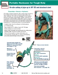 Portable Hacksaws for Tough Duty