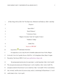 Test Expectancy Moderates the Disfluency Effect with Sans Forgetica