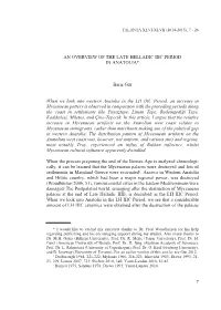 An Overview of the Late Helladic Iiic Period in Anatolia *