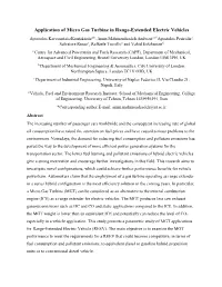 Application of Micro Gas Turbine in Range-Extended Electric Vehicles