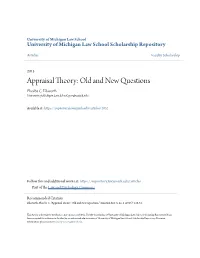 Appraisal Theory: Old and New Questions Phoebe C