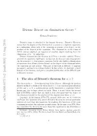 Etienne Bézout on Elimination Theory Arxiv:1606.03711V2 [Math.HO] 15