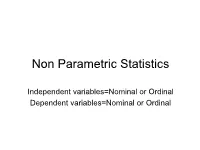 Non Parametric Statistics