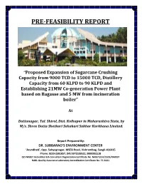 Pre-Feasibility Report