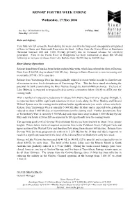 Report for the Week Ending 17 5 2006
