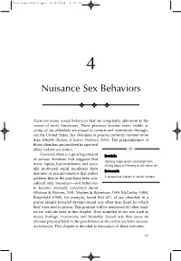 Nuisance Sex Behaviors ❖ ❖ ❖