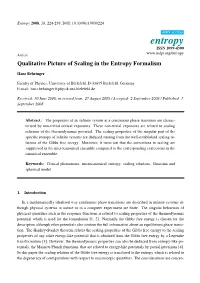 Qualitative Picture of Scaling in the Entropy Formalism