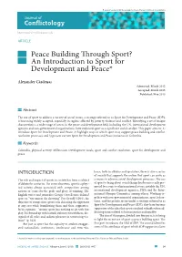 An Introduction to Sport for Development and Peace*