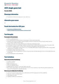 Blueprint Genetics ADK Single Gene Test