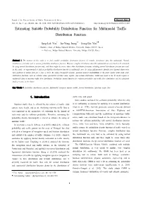 Estimating Suitable Probability Distribution Function for Multimodal Traffic Distribution Function