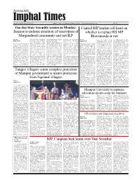 Imphal Times Regd.No