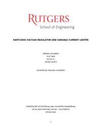Switching Voltage Regulator and Variable Current Limiter