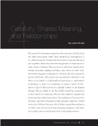 4Creativity, Shared Meaning, and Relationships
