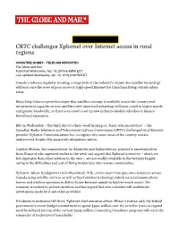 CRTC Challenges Xplornet Over Internet Access in Rural Regions