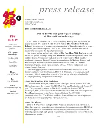 PBS 45 & 49 to Offer Gavel-To-Gavel Coverage of Alito Confirmation