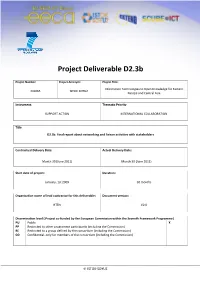 Project Deliverable D2.3B