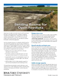 Settling Basins for Open Feedlots