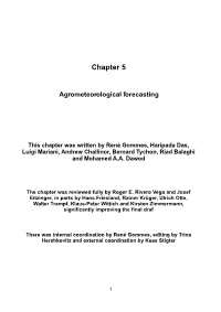 WMO Guide to Agrometeorological Practices, Chapter 5 (GAMP 5)