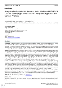 Analyzing the Essential Attributes of Nationally Issued COVID-19 Contact Tracing Apps: Open-Source Intelligence Approach and Content Analysis