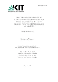 Data-Driven Estimation of Z Background Contributions to The