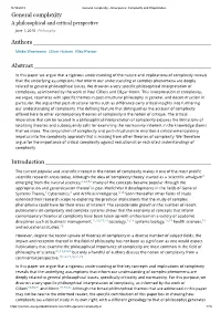 General Complexity Abstract Introduction Authors