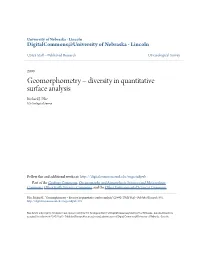 Geomorphometry – Diversity in Quantitative Surface Analysis Richard J