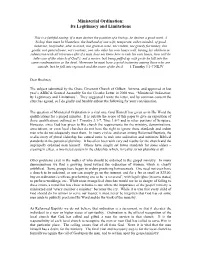 The Practice of Reformed Baptist Churches Regarding Ordination Has