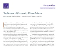 The Promise of Community Citizen Science