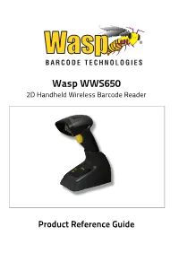 Wasp WWS650 2D Handheld Wireless Barcode Reader