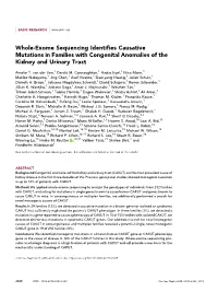 Whole-Exome Sequencing Identifies Causative Mutations in Families