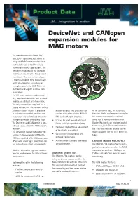 Devicenet and Canopen Expansion Modules for MAC Motors