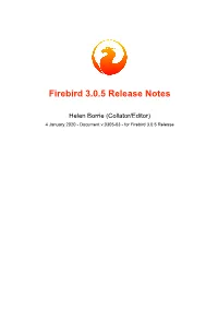 Firebird 3.0.5 Release Notes