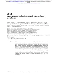 JUNE: Open-Source Individual-Based Epidemiology Simulation