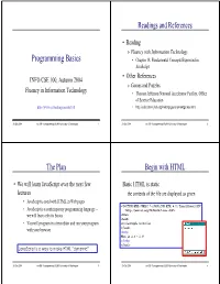 Programming Basics