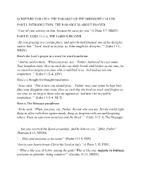 Scripture for Ch 9: the Parable of the Midnight