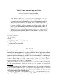 The Structuralist Thesis Reconsidered