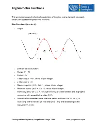 Trigonometric Functions