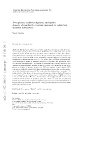 Two-Spinors, Oscillator Algebras, and Qubits: Aspects of Manifestly Covariant Approach to Relativistic Quantum Information